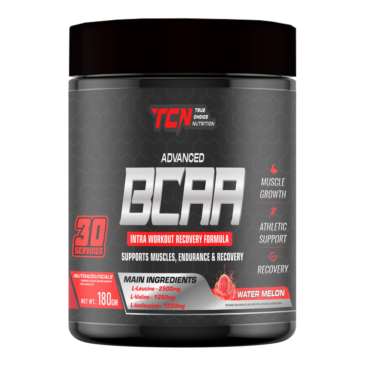 TCN Advanced BCAA Intra Workout Recovery Formula (360Gm, Watermelon)